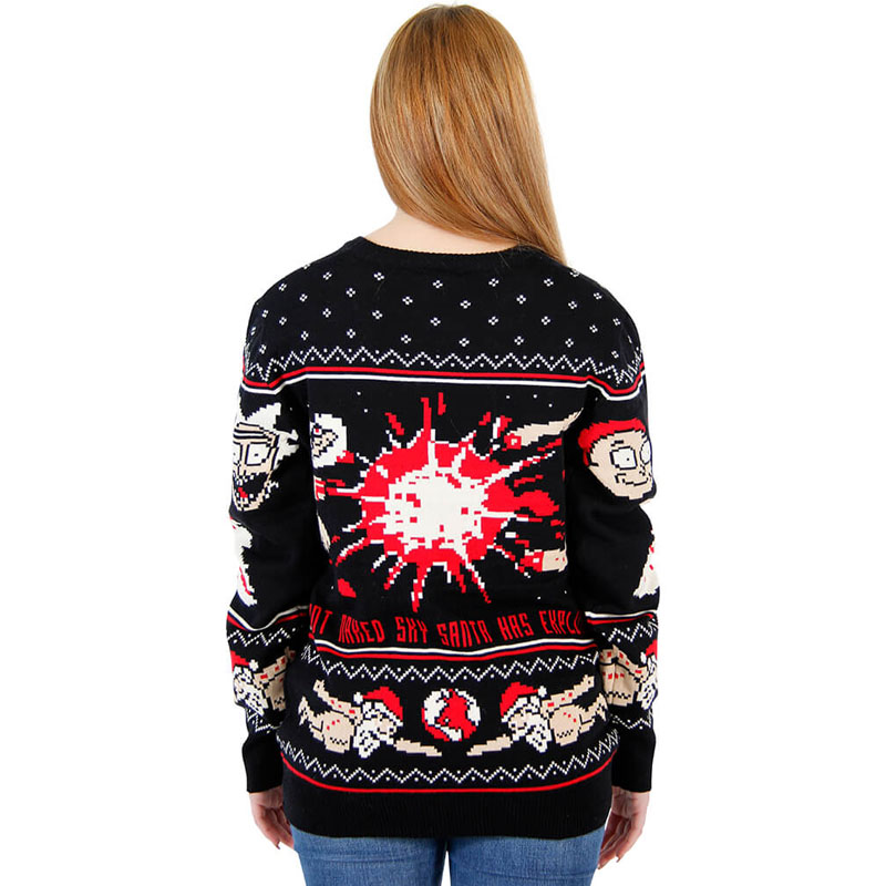 Cartoon Christmas Sweater Round Neck